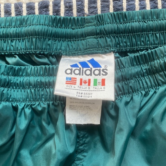 90s - Y2K Forest Green Adidas Track Pants - Picture 3 of 4